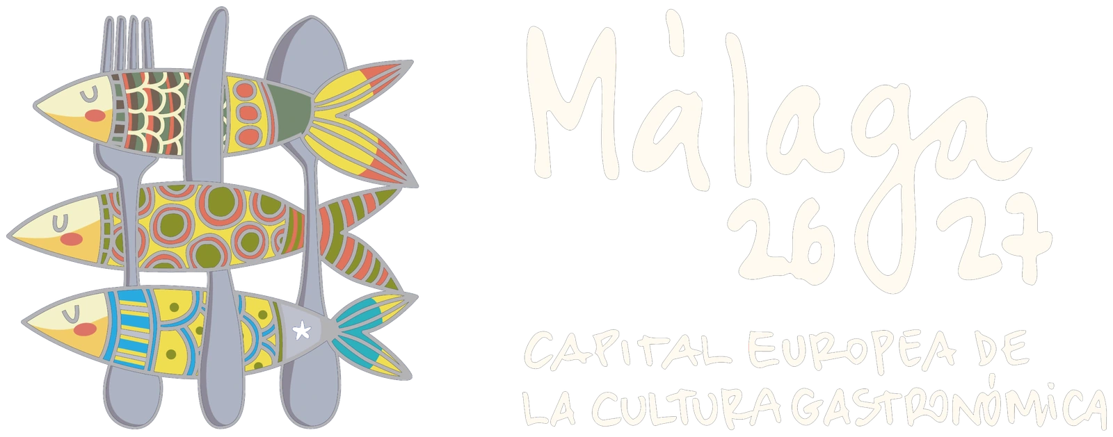 Logo Málaga 26|27 en versión para fondo oscuro